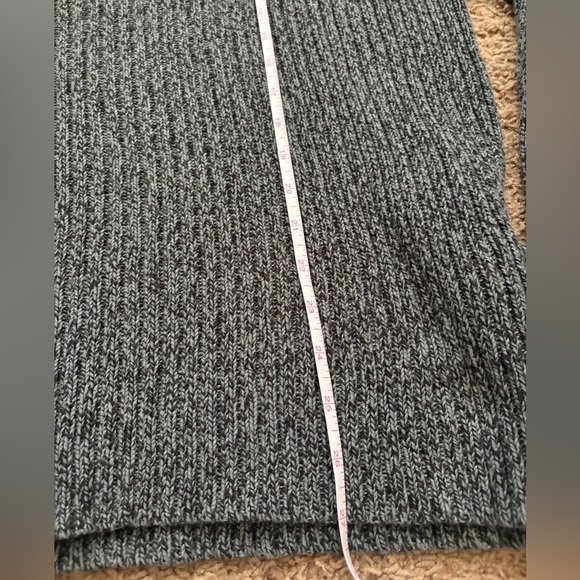 St John’s Bay 100% Cotton Oversized Mockneck Marled Blue Grandpa Sweater - Picture 7 of 7